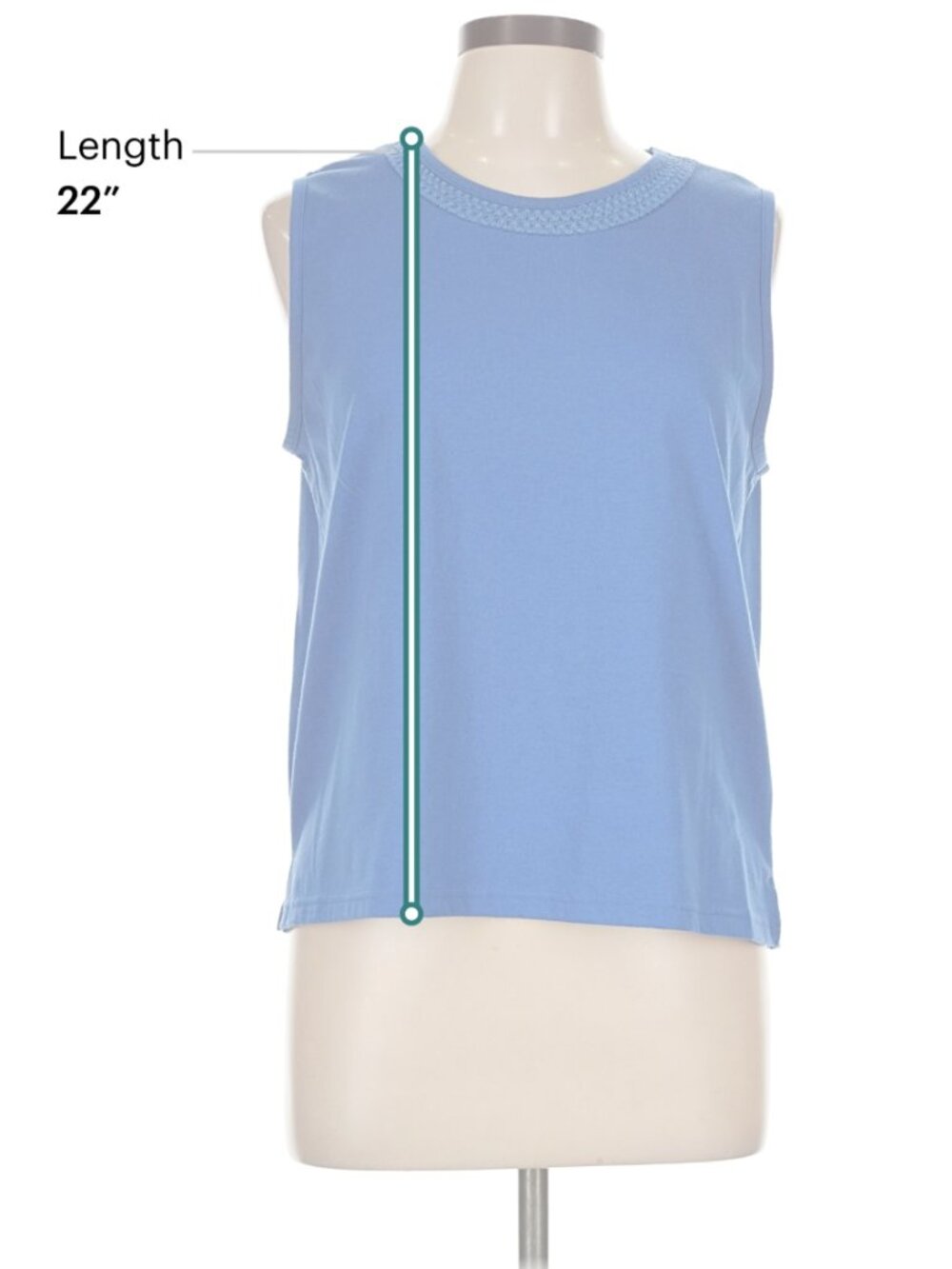 Jenny Boston Boutique Sleeveless Lightweight Tank Top in Royal Blue - Size Large - Picture 6 of 7